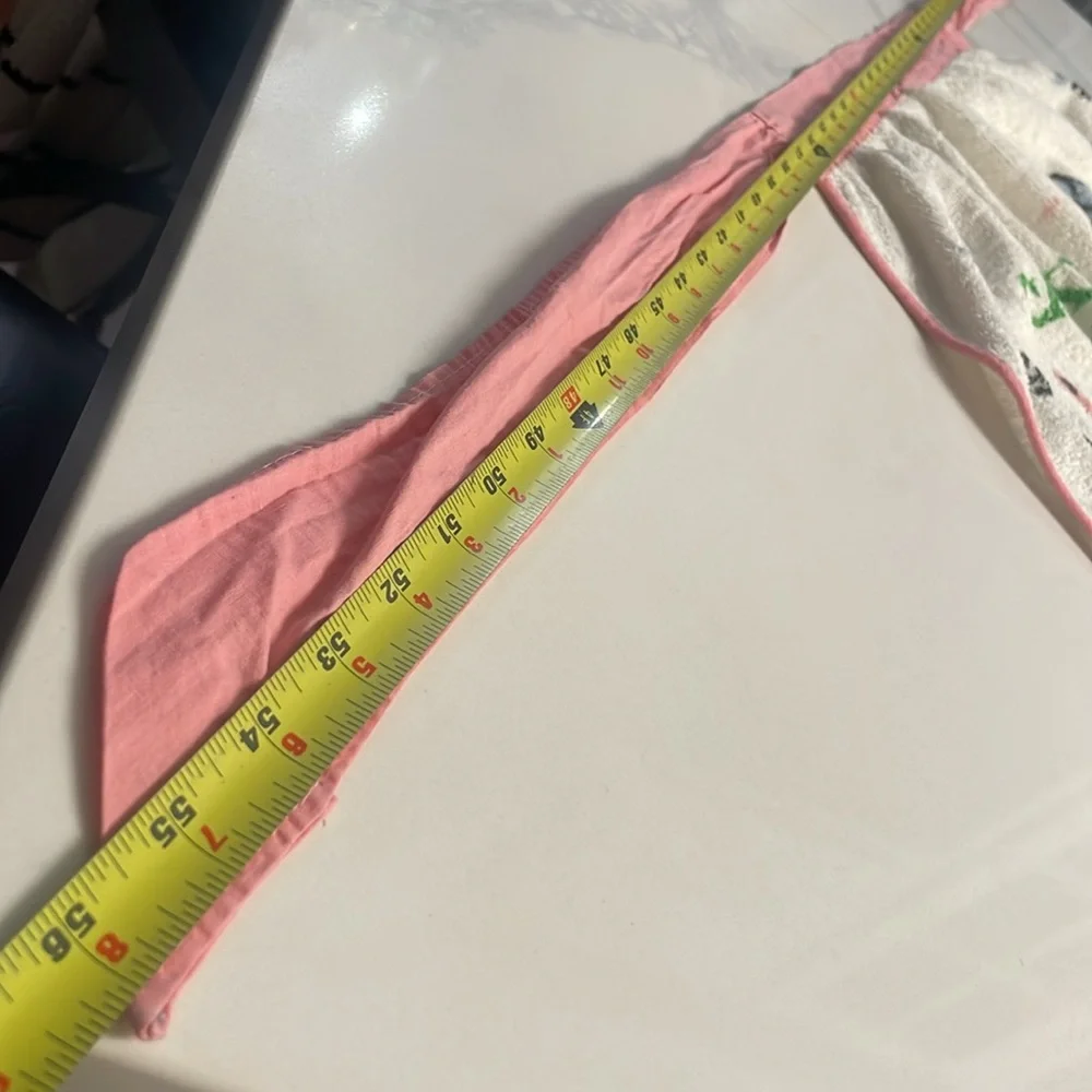 Vintage pink, white, blue TerryCloth Half Apron cake mixThemed Terrycloth Cotton